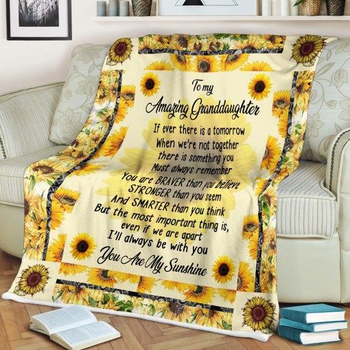 To My Amazing Granddaughter Sherpa Fleece Blanket