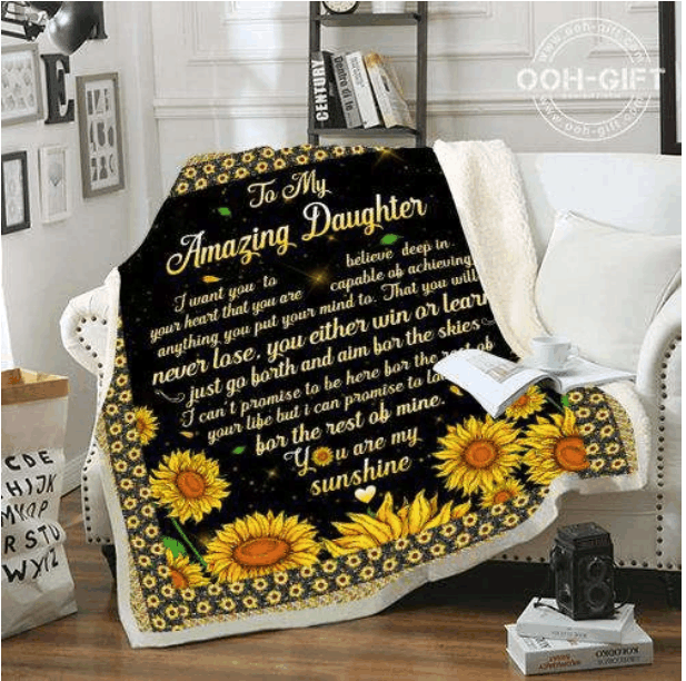 To My Amazing Granddaughter Sherpa Fleece Blanket