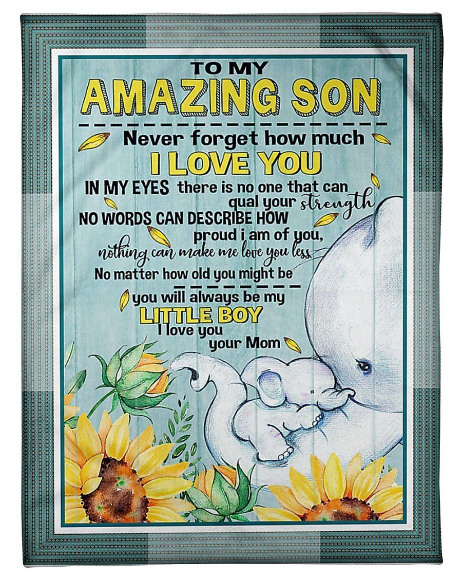 To My Amazing Son Never Forget I Love You Fleece Blanket