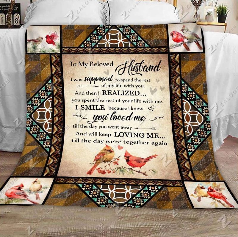 To My Angel Husband Sherpa Fleece Blanket