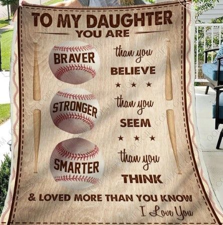 To My Baseball Girl Sherpa Fleece Blanket