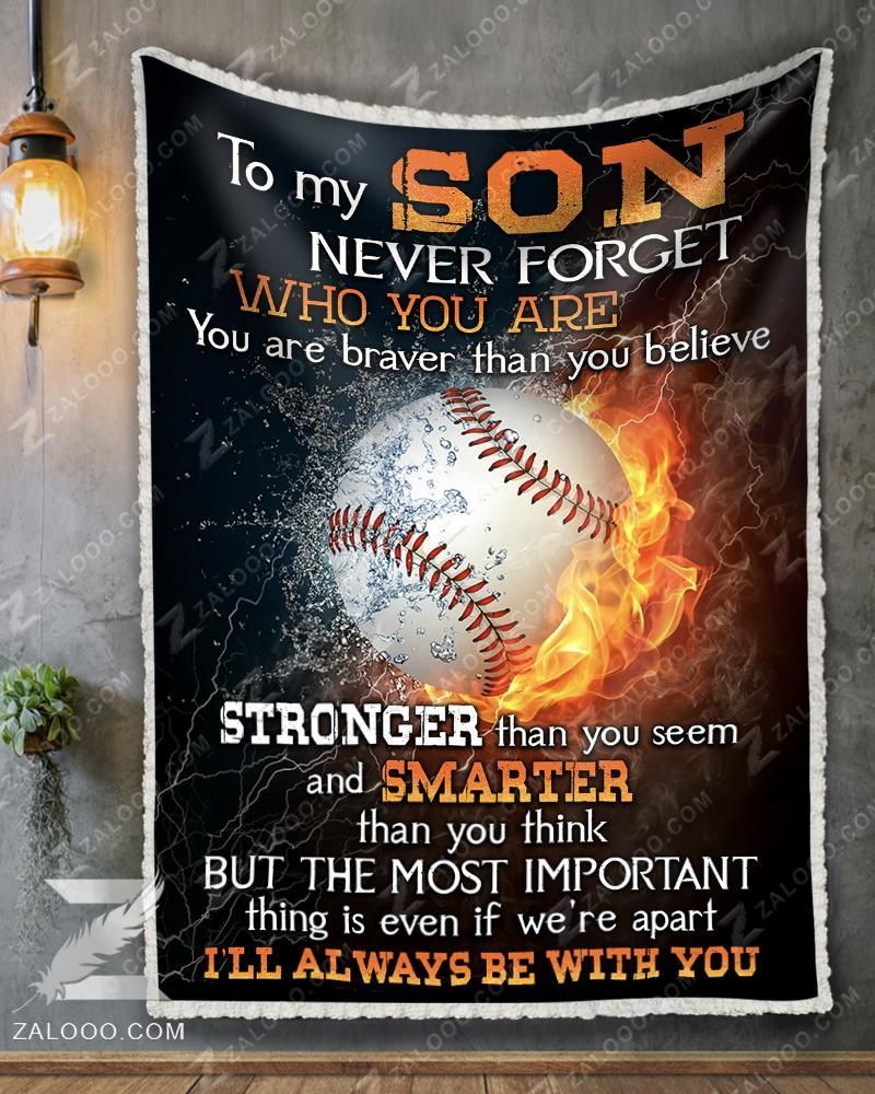 To My Baseball Son Sherpa Fleece Blanket