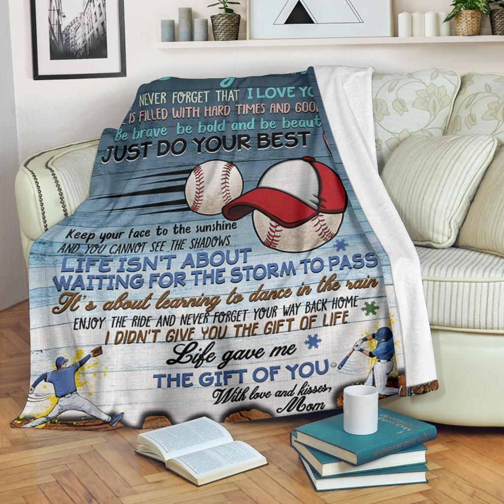 To My Baseball Son Sherpa Fleece Blanket
