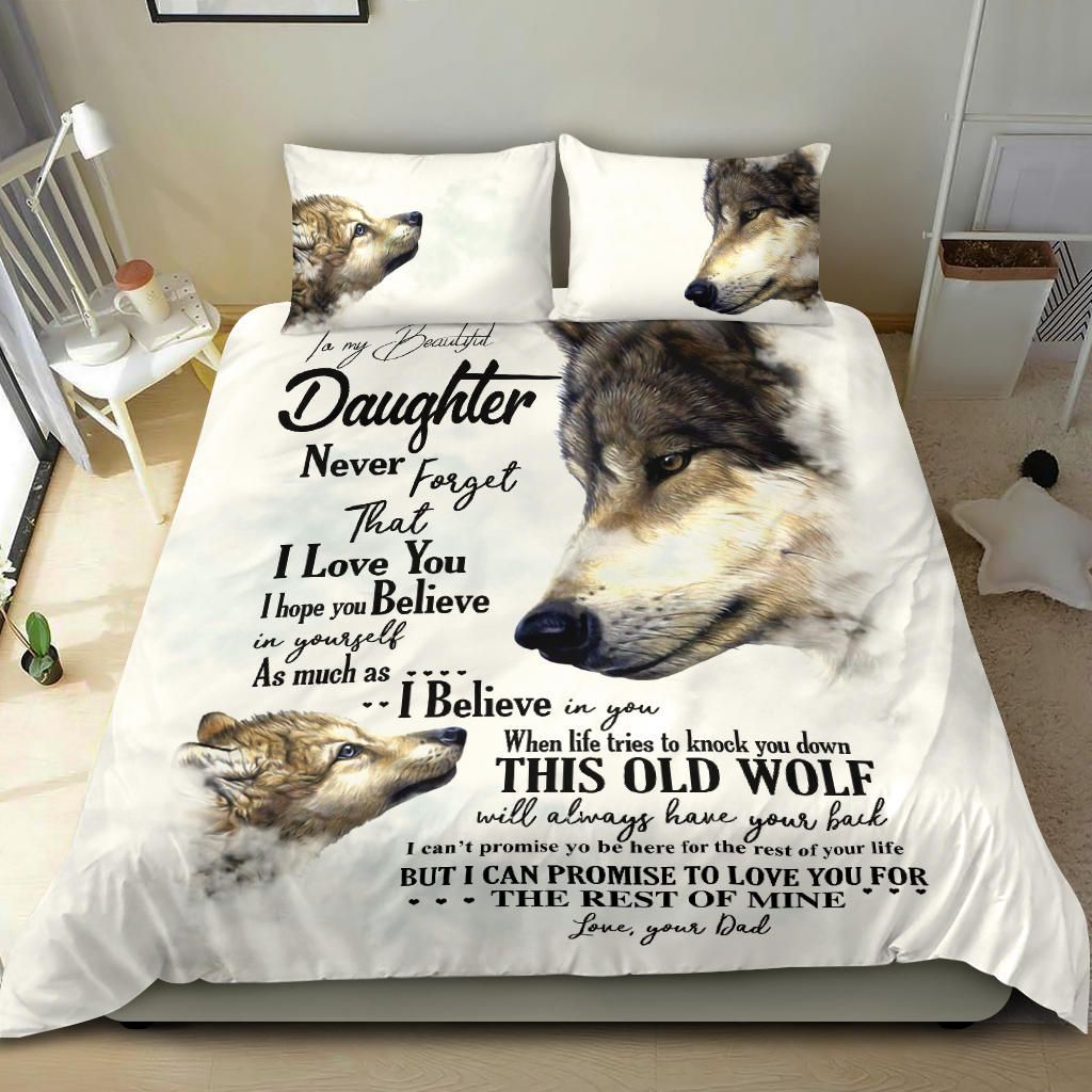 To My Beautiful Daughter Bedding Set