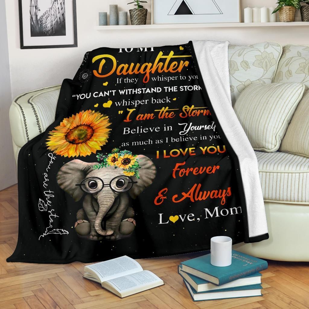 To My Beautiful Daughter Sherpa Fleece Blanket
