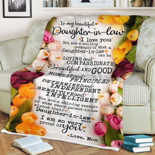 To My Beautiful Daughter In Law Sherpa Fleece Blanket