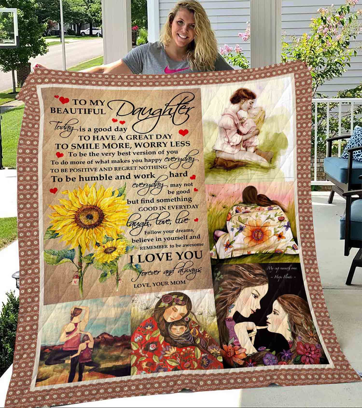 To My Beautiful Daughter Quilt Anh0030 Dhc11121207Dd