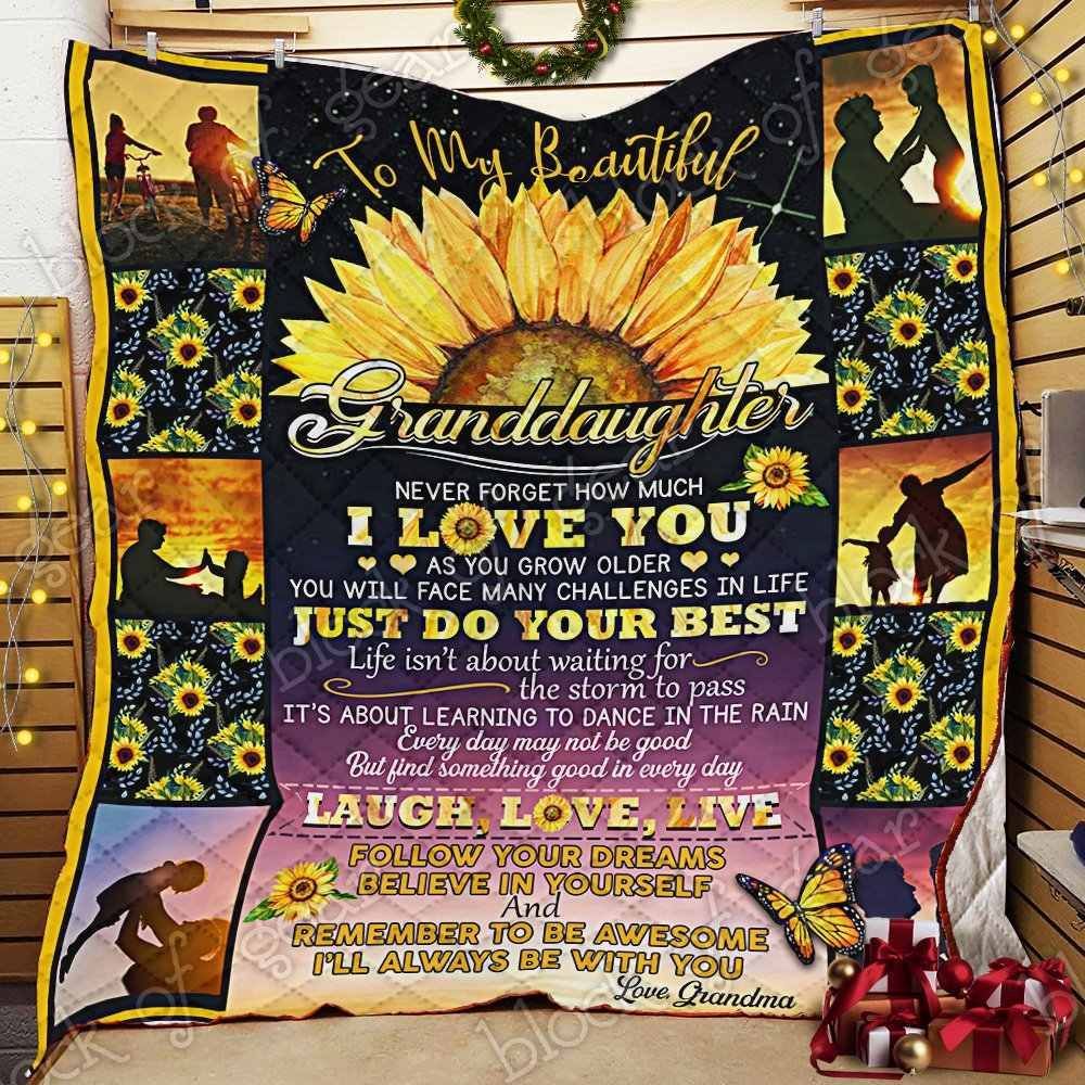 To My Beautiful Granddaughter GS-CL-DT2905 Quilt Blanket