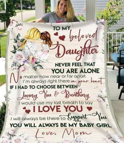 To My Beloved Daughter Sherpa Fleece Blanket