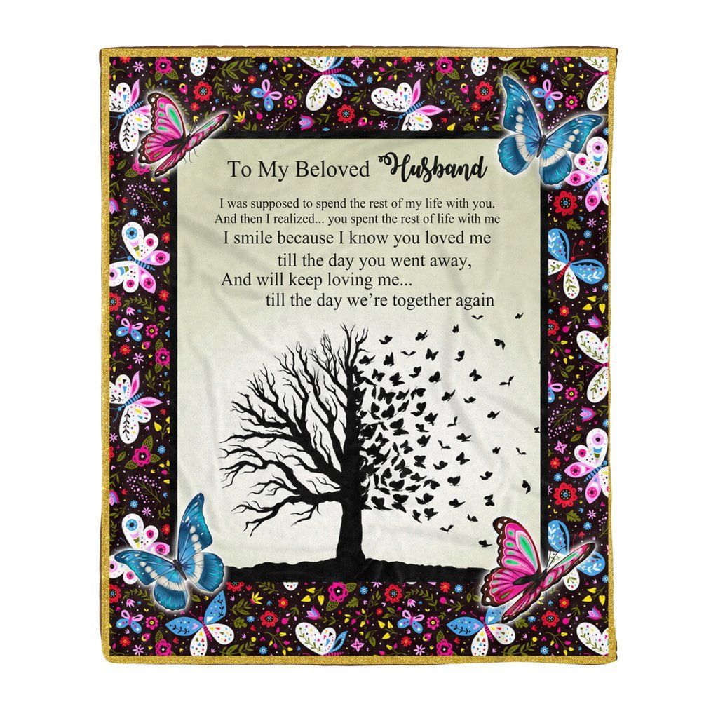 To My Beloved Husband Sherpa Fleece Blanket