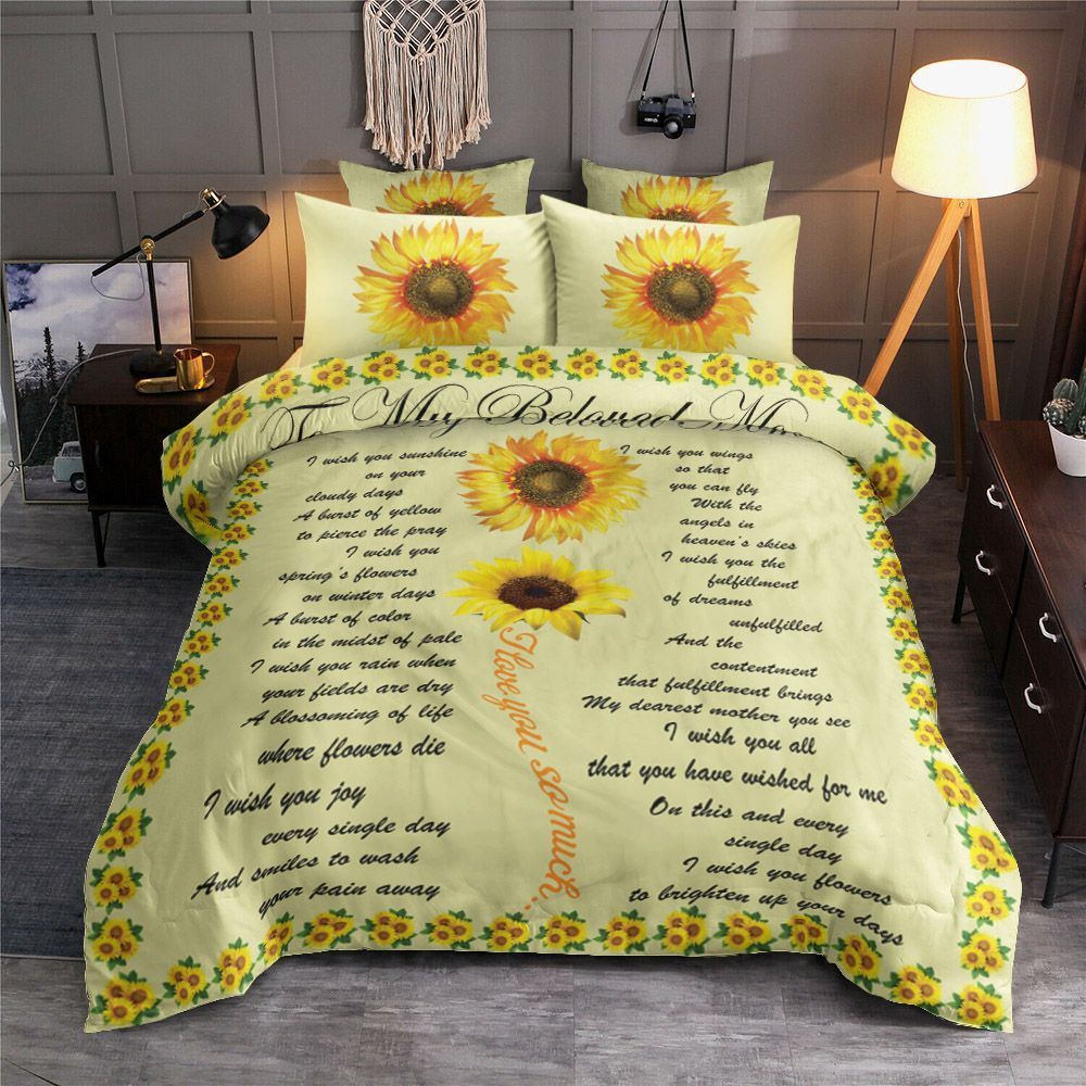 To My Beloved Mom Bedding Set