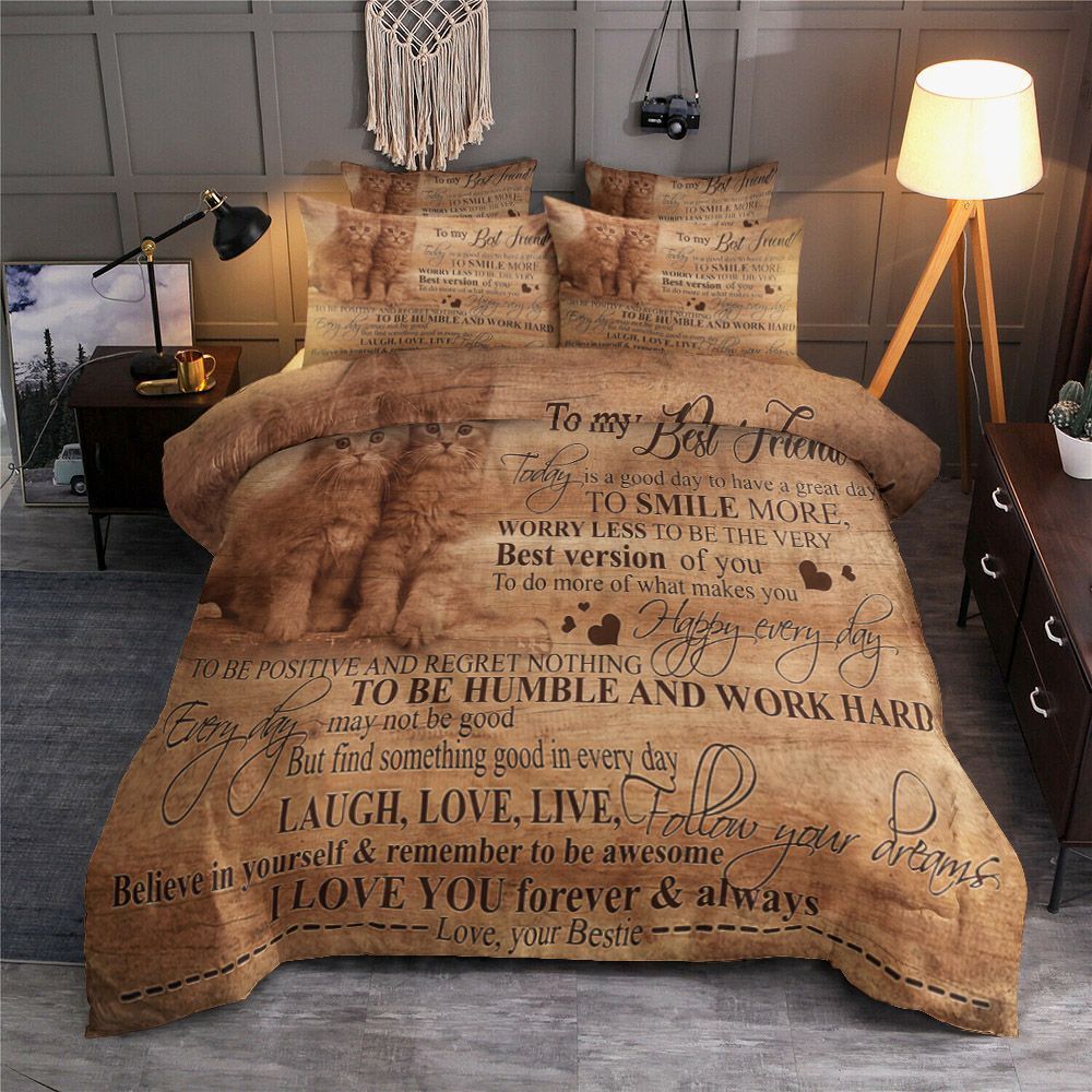 To My Best Friend Cat Bedding Set