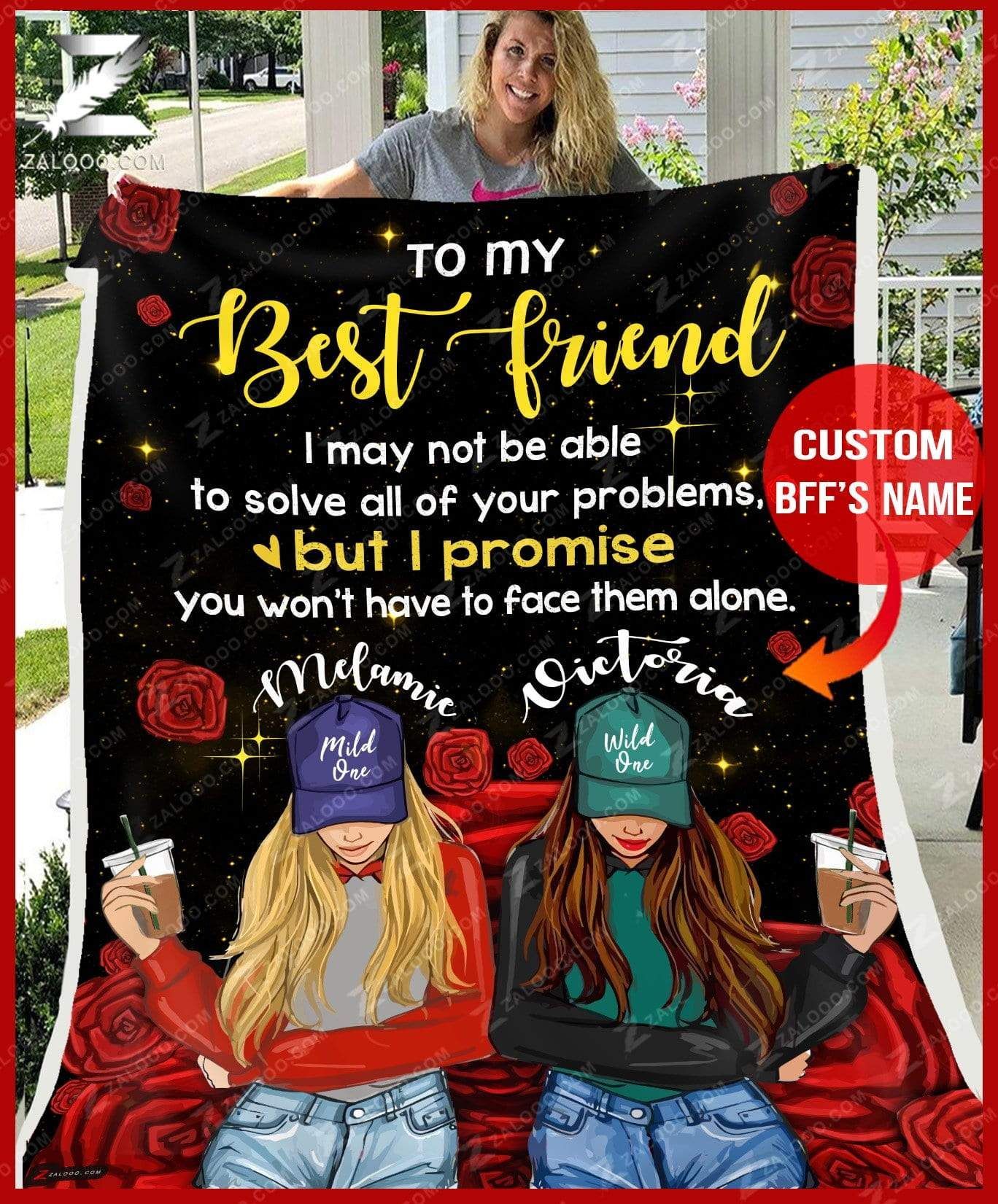 To My Best Friend Personalized Fleece Blanket