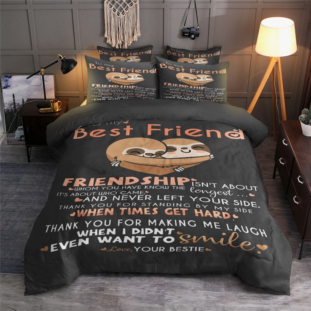To My Best Friend Sloth Bedding Set