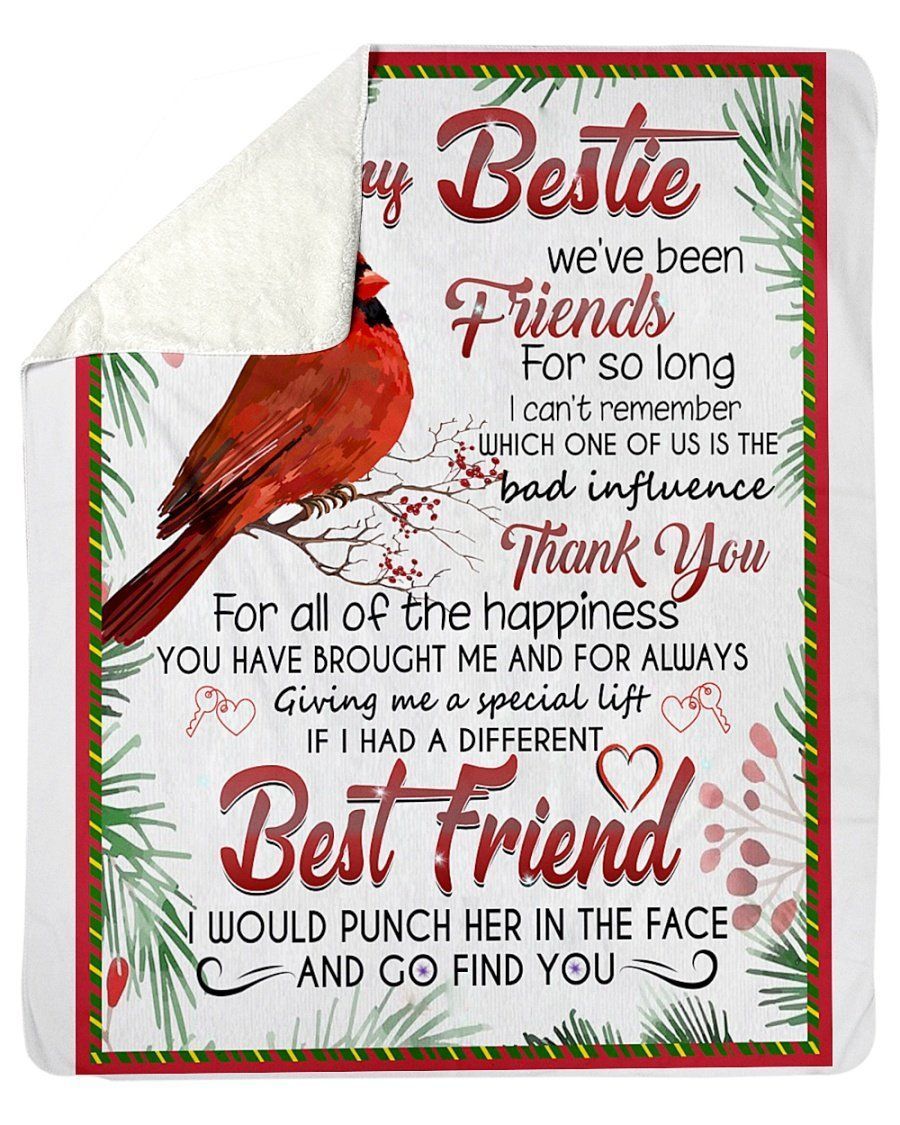 To My Bestie Best Friend Fleece Blanket