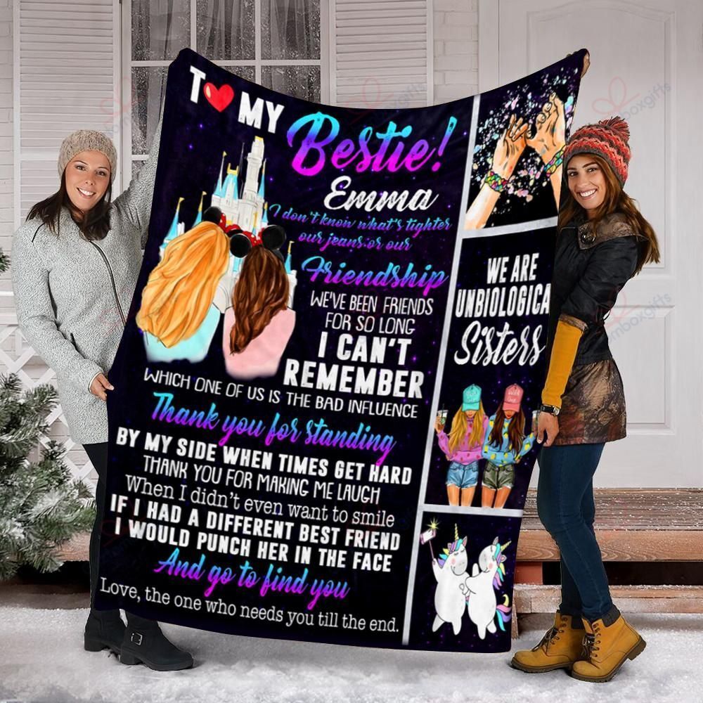 To My Bestie Best Friend Gifts Sherpa Fleece Blanket