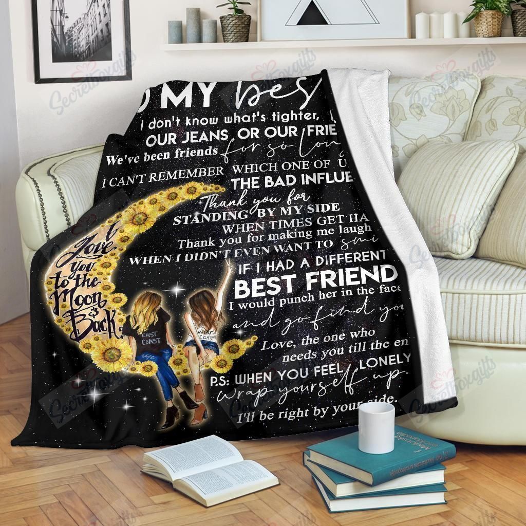 To My Bestie Best Friend Fleece Blanket