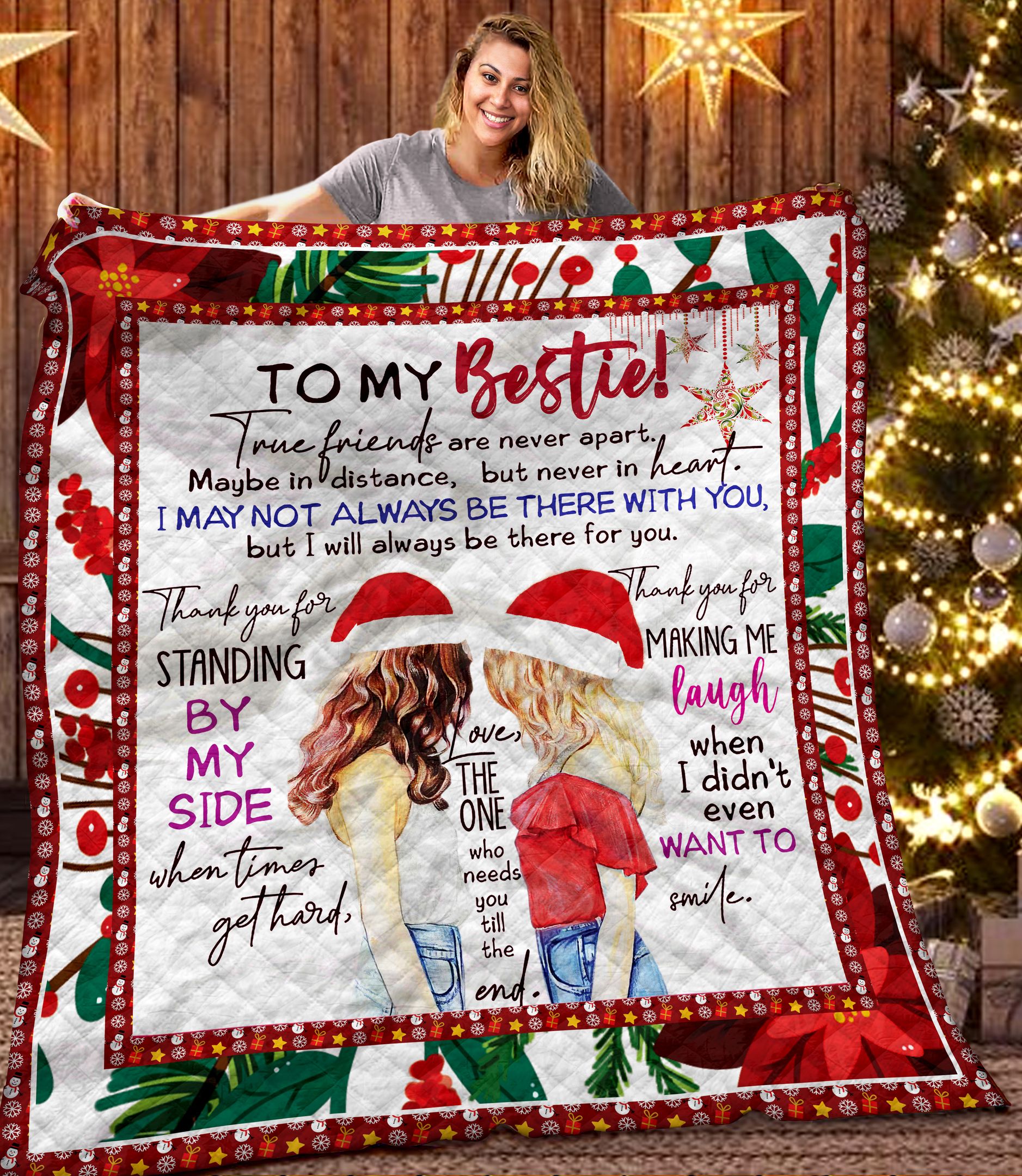To my Bestie Christmas DTH101103HD Quilt Blanket