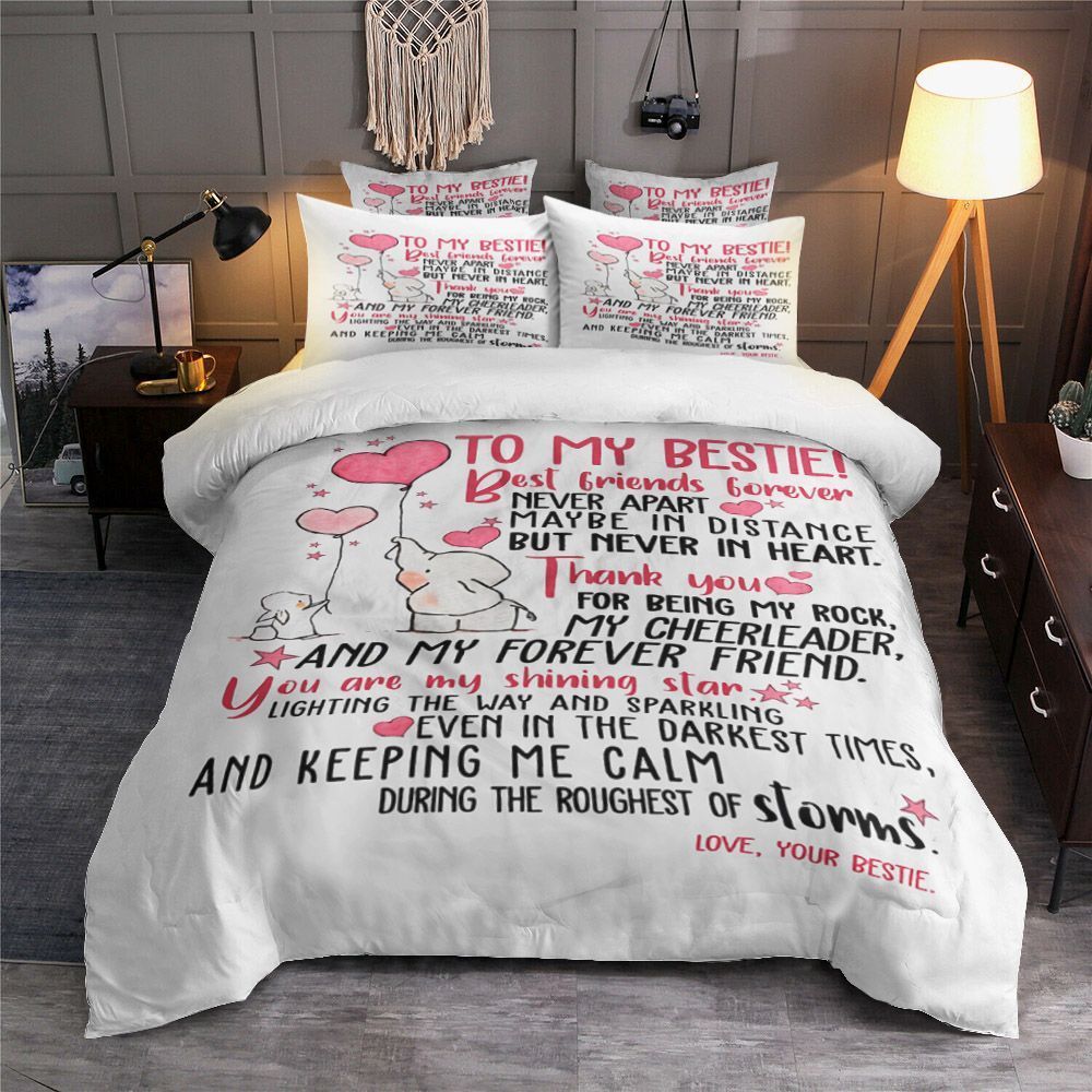 To My Bestie Elephant Bedding Set