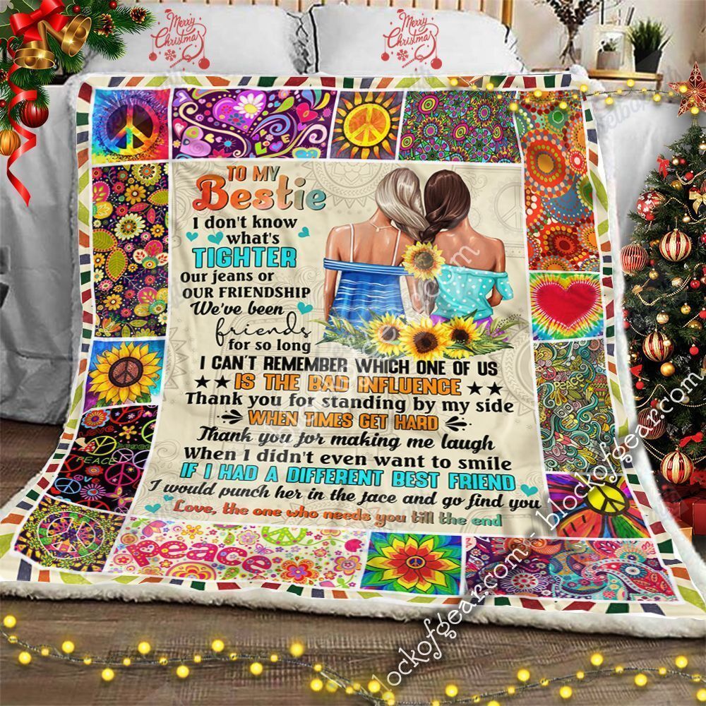 To My Bestie Love Fleece Blanket