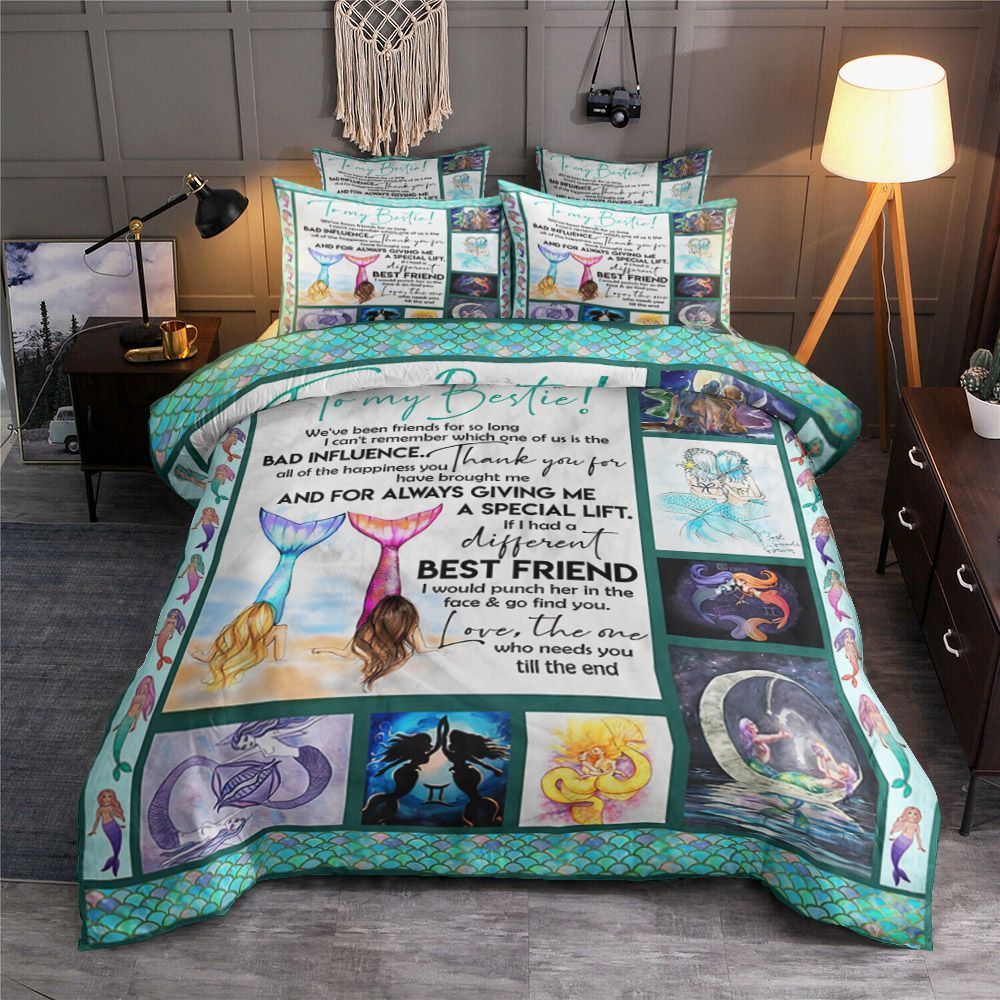 To My Bestie Mermaid Bedding Set