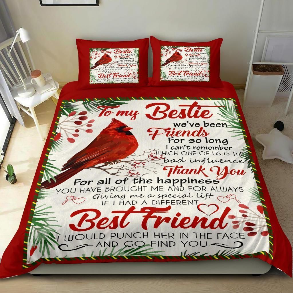 To My Bestie Thanks For All Of The Happiness Bedding Set