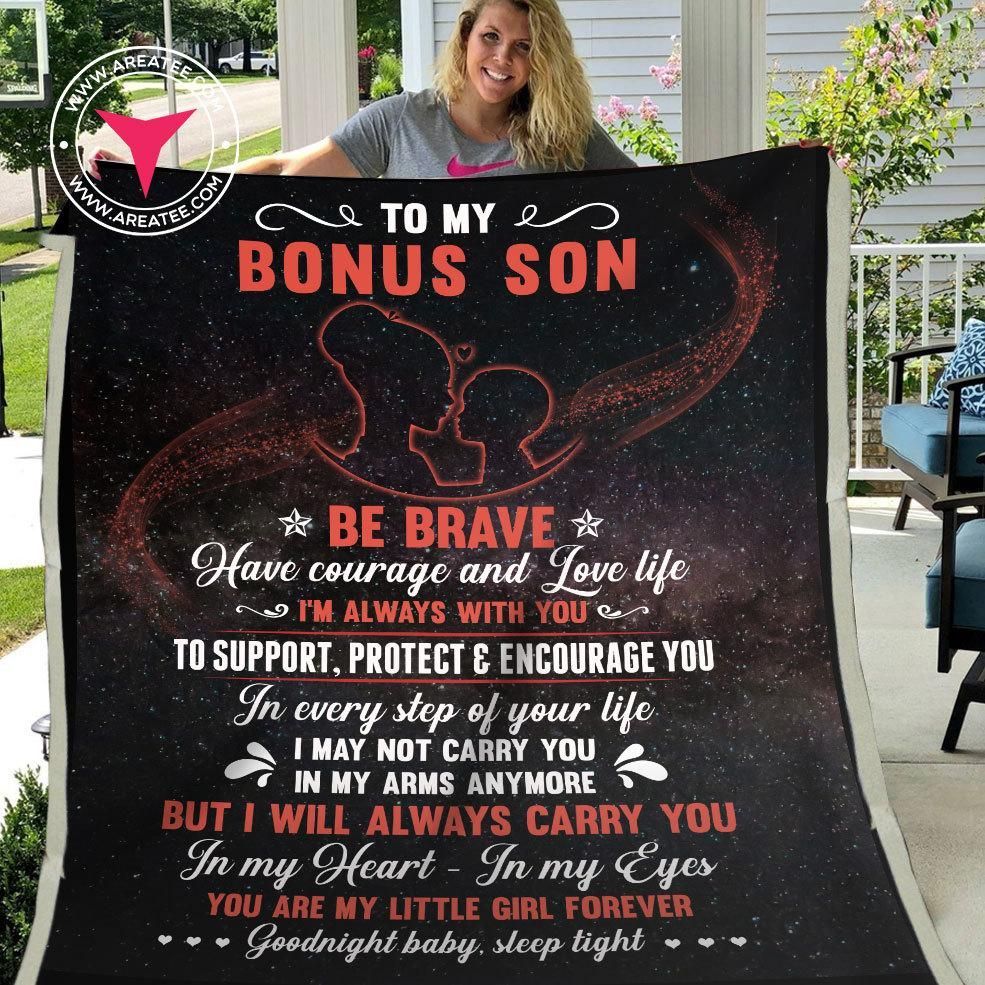 To My Bonus Daughterson Sherpa Fleece Blanket