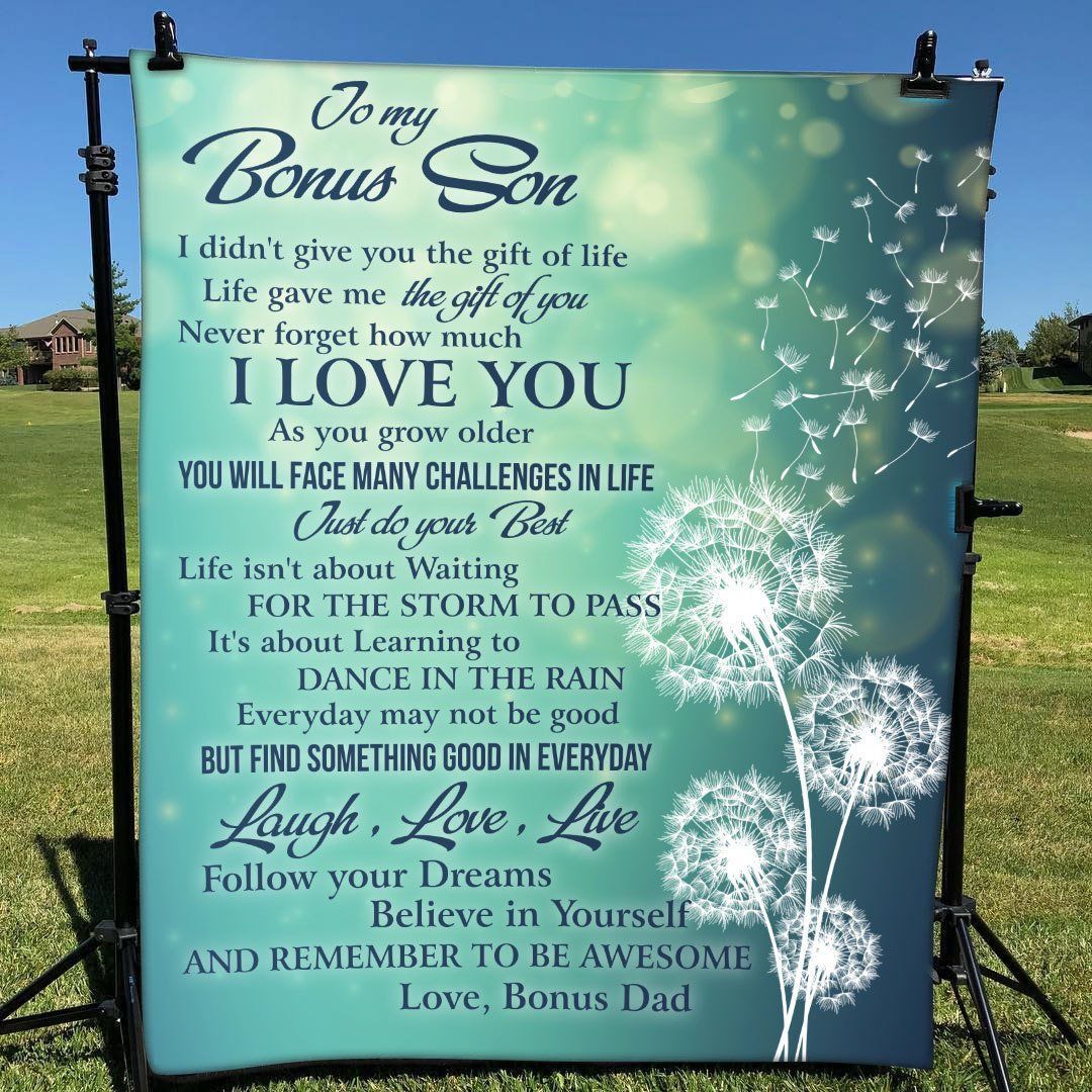 To My Bonus Daughterson Sherpa Fleece Blanket