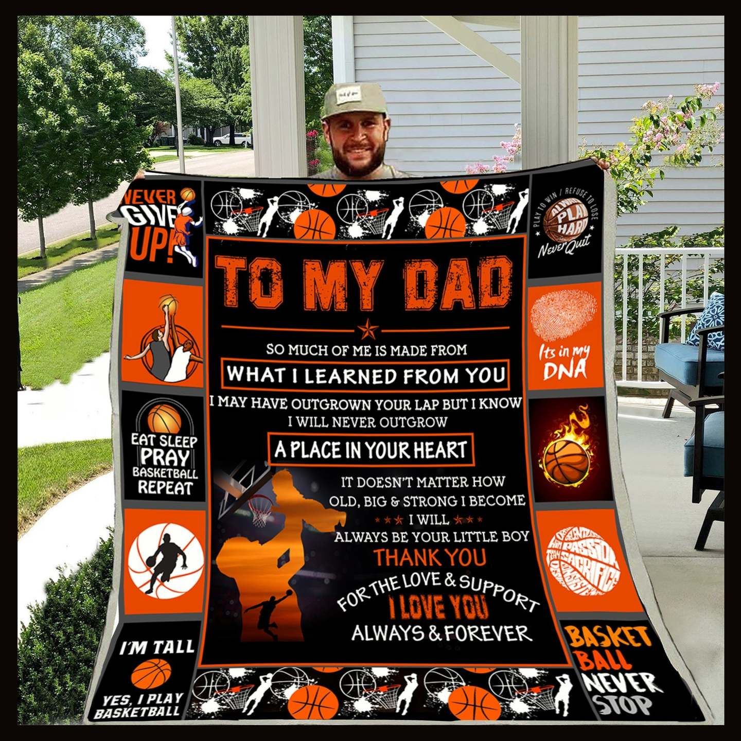 To My Dad Sherpa Fleece Blanket
