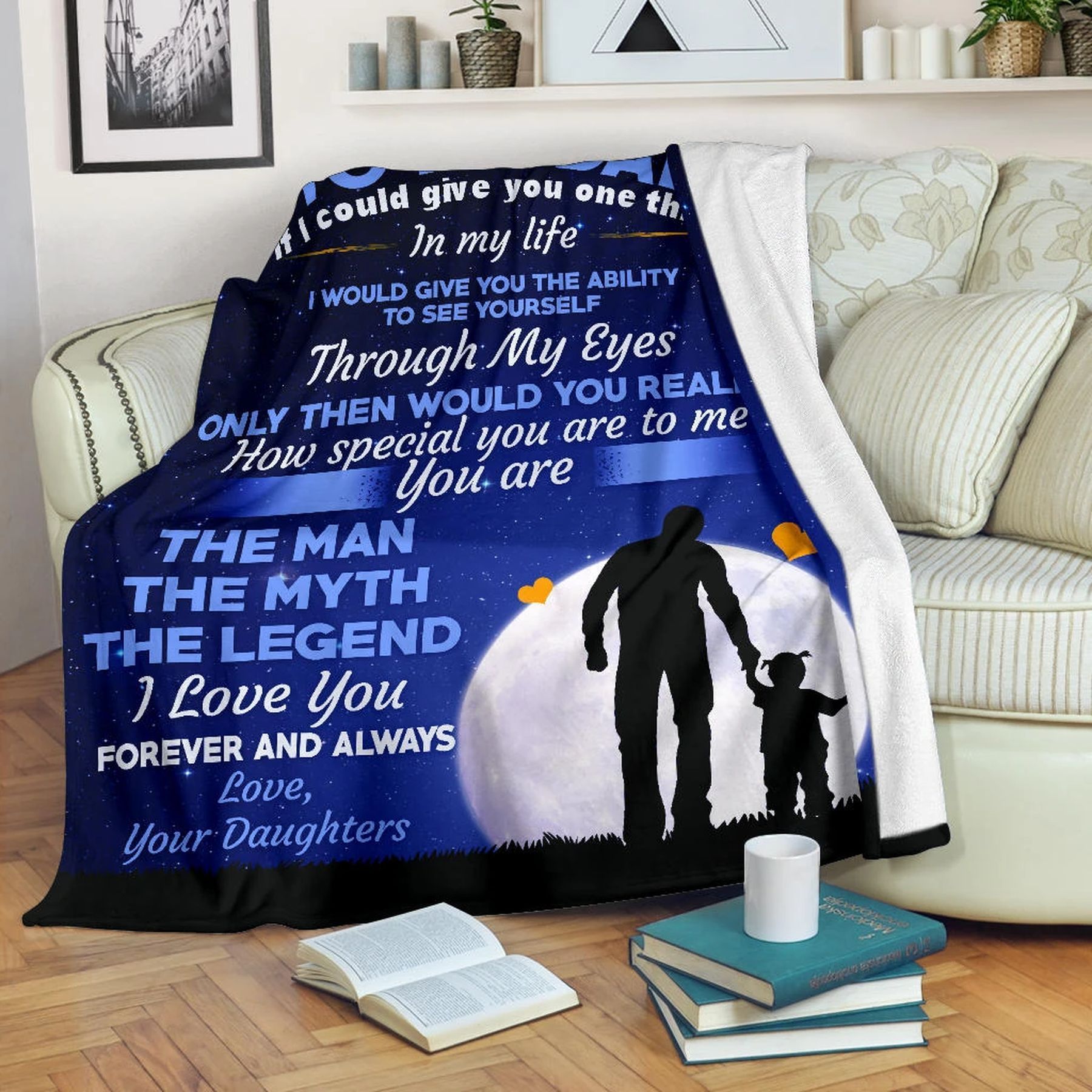 To My Dad Sherpa Fleece Blanket