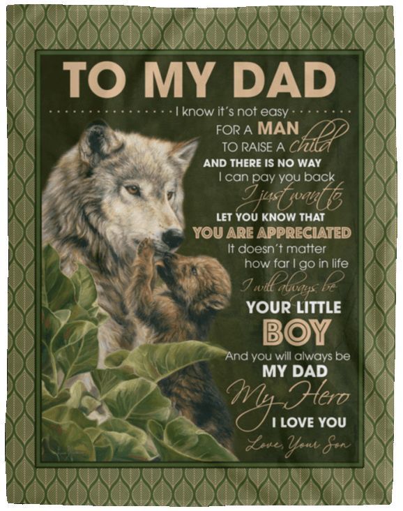 To My Dad Sherpa Fleece Blanket