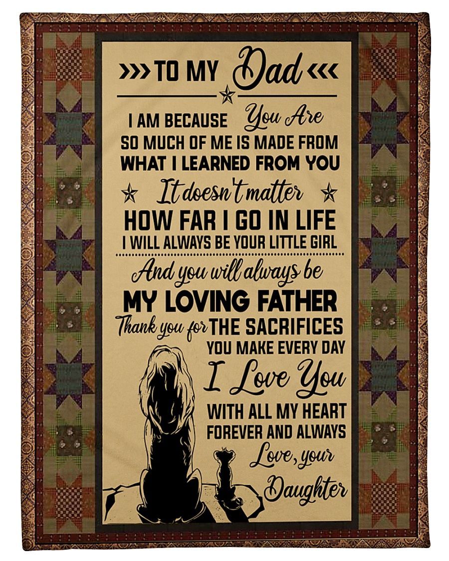 To My Dad Sherpa Fleece Blanket