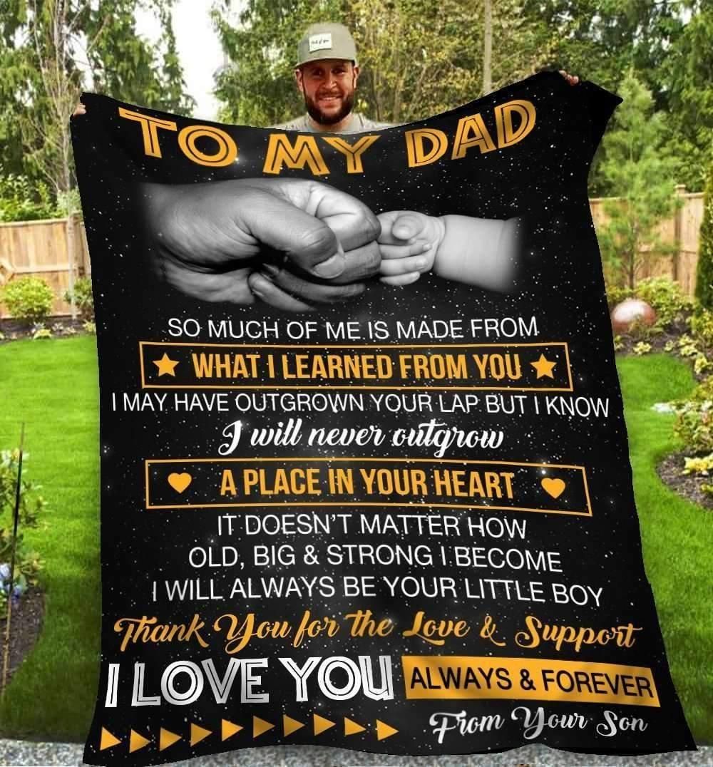 To My Dad Sherpa Fleece Blanket