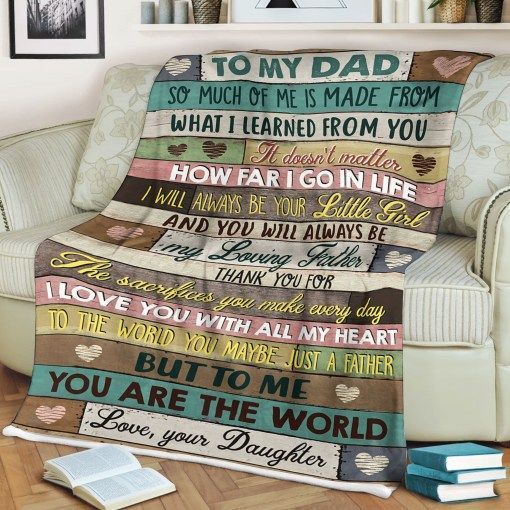 To My Dad Sherpa Fleece Blanket