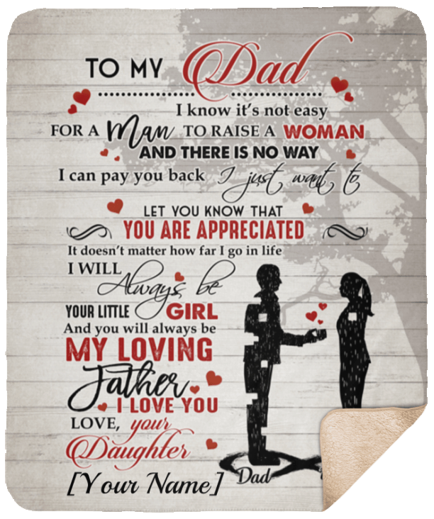To My Dad Sherpa Fleece Blanket