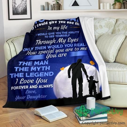 To My Dad Sherpa Fleece Blanket