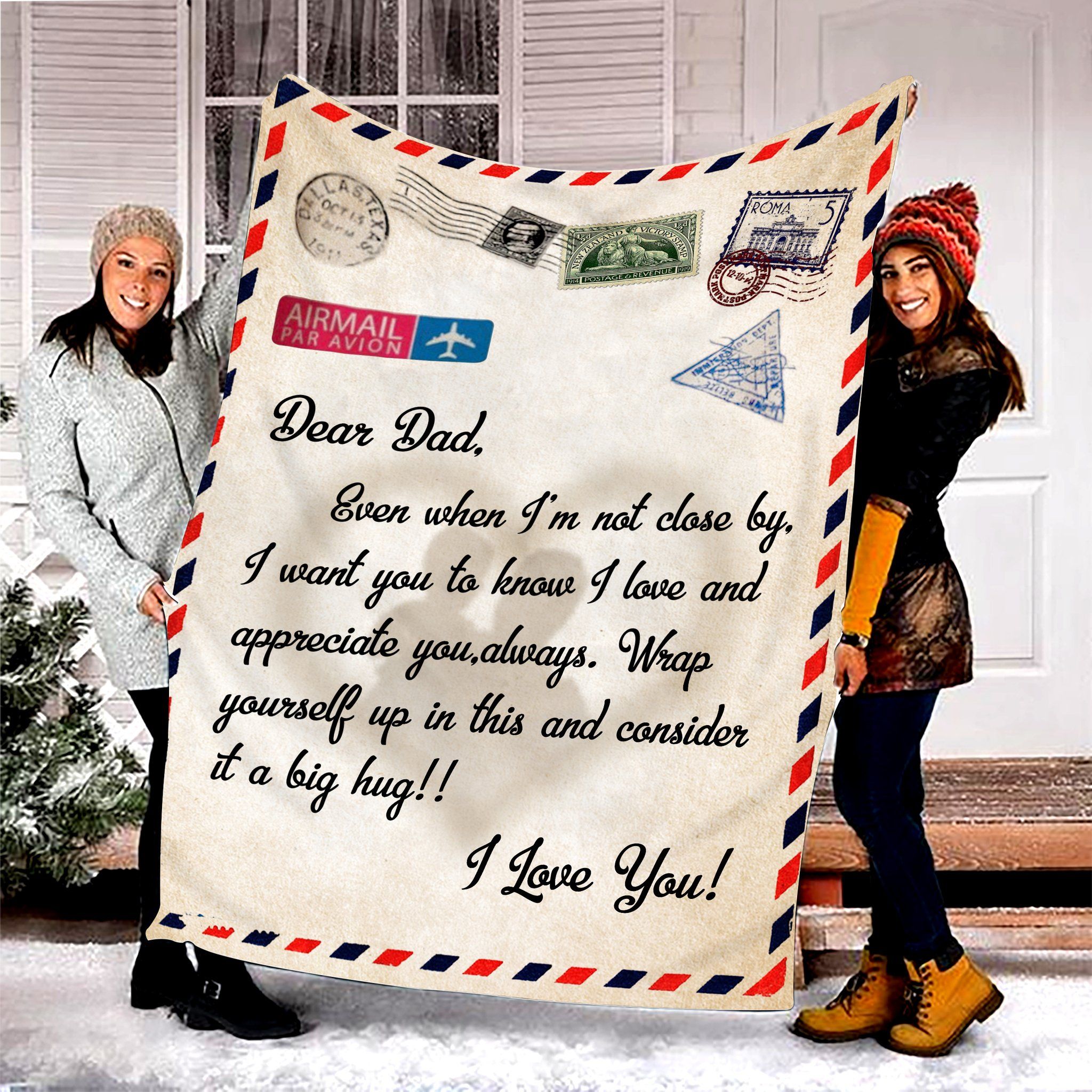 To My Dad Fleece Blanket