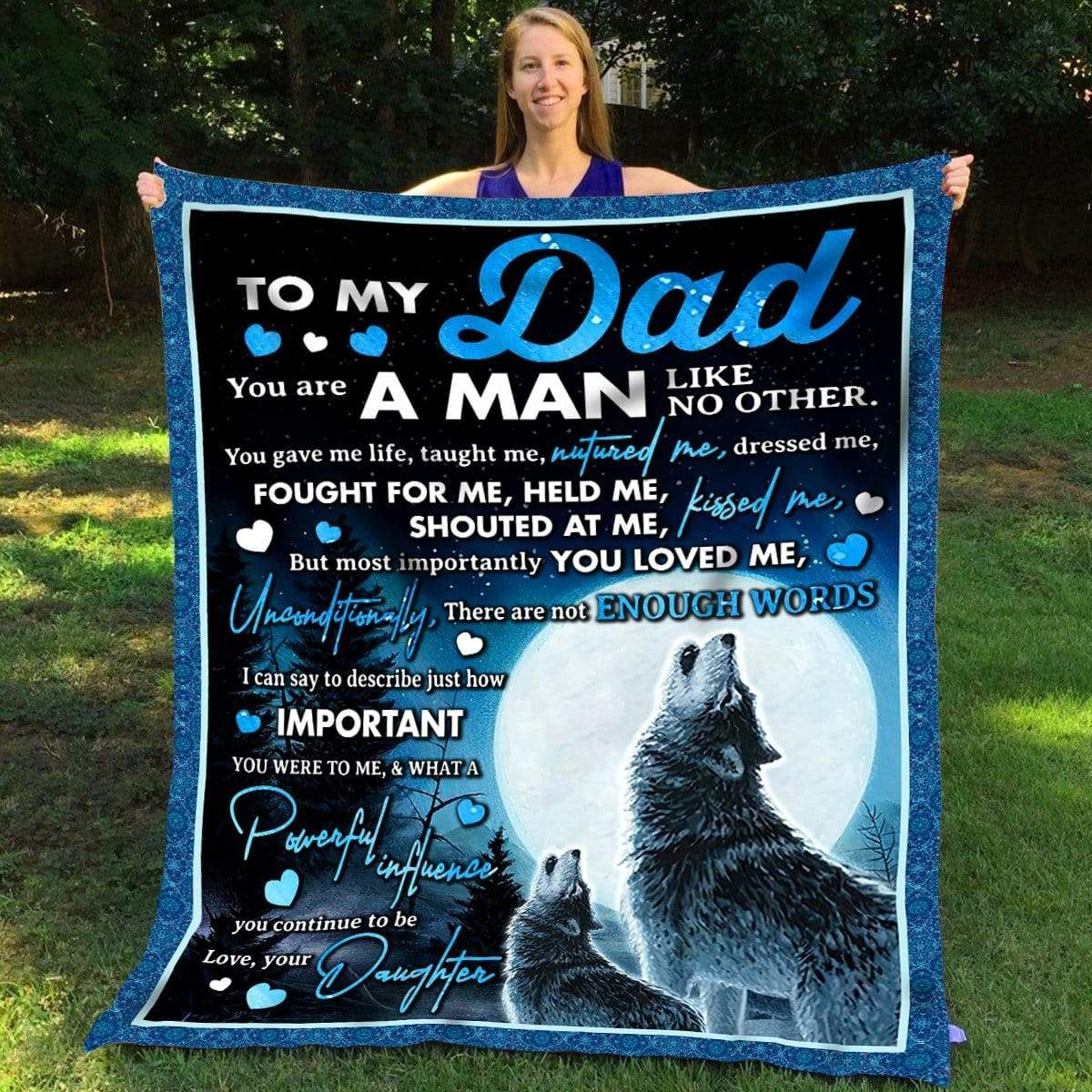 To My Dad Fleece Blanket
