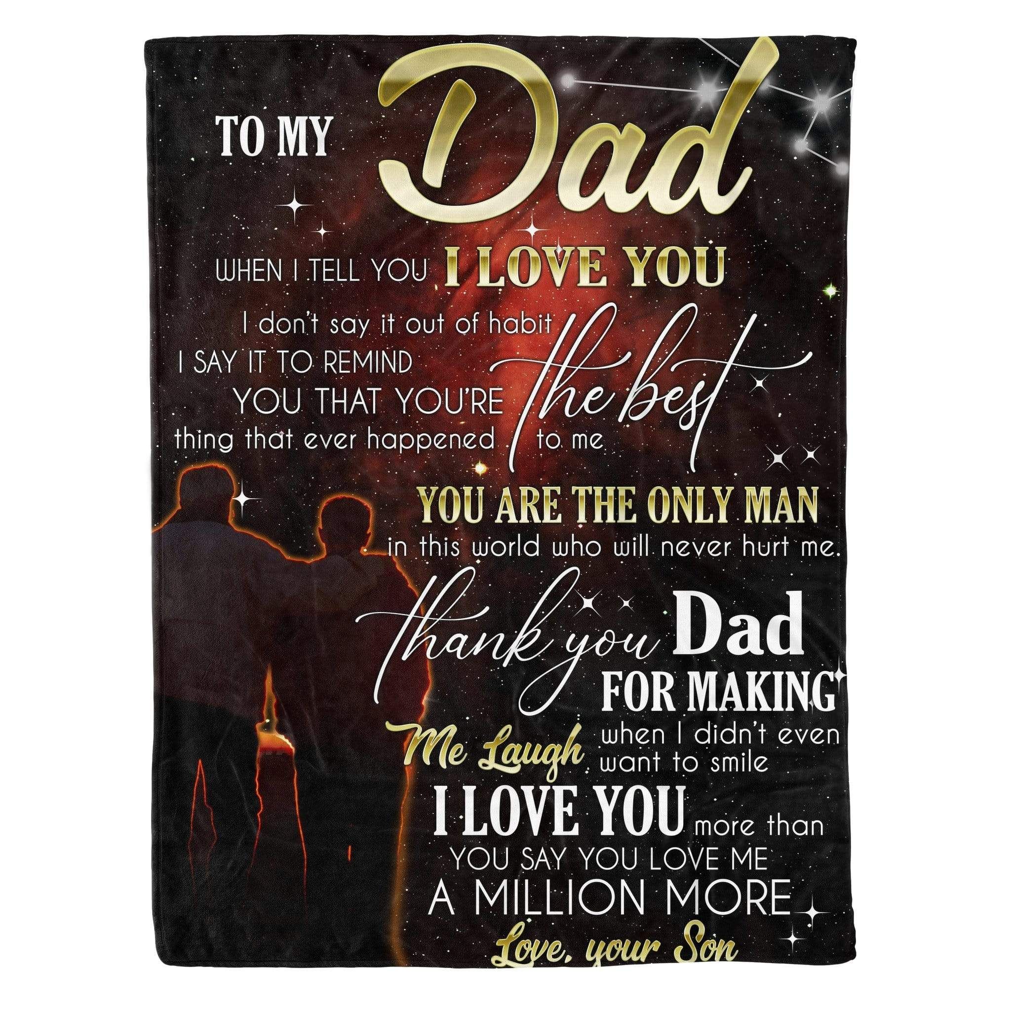 To My Dad Fleece Blanket