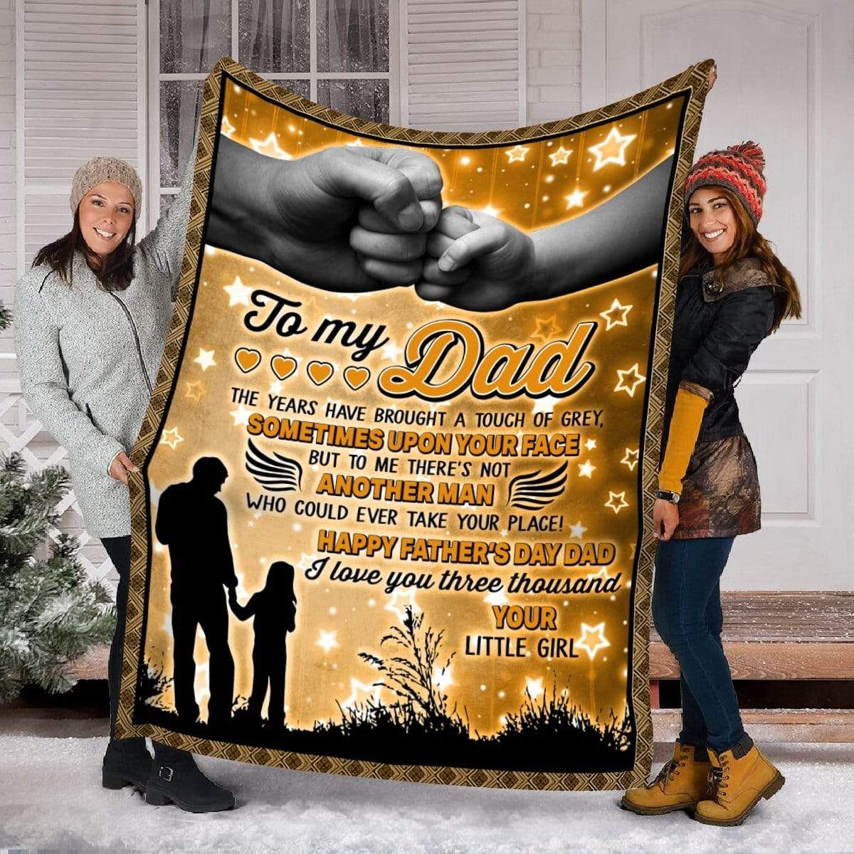 To My Dad Fleece Blanket
