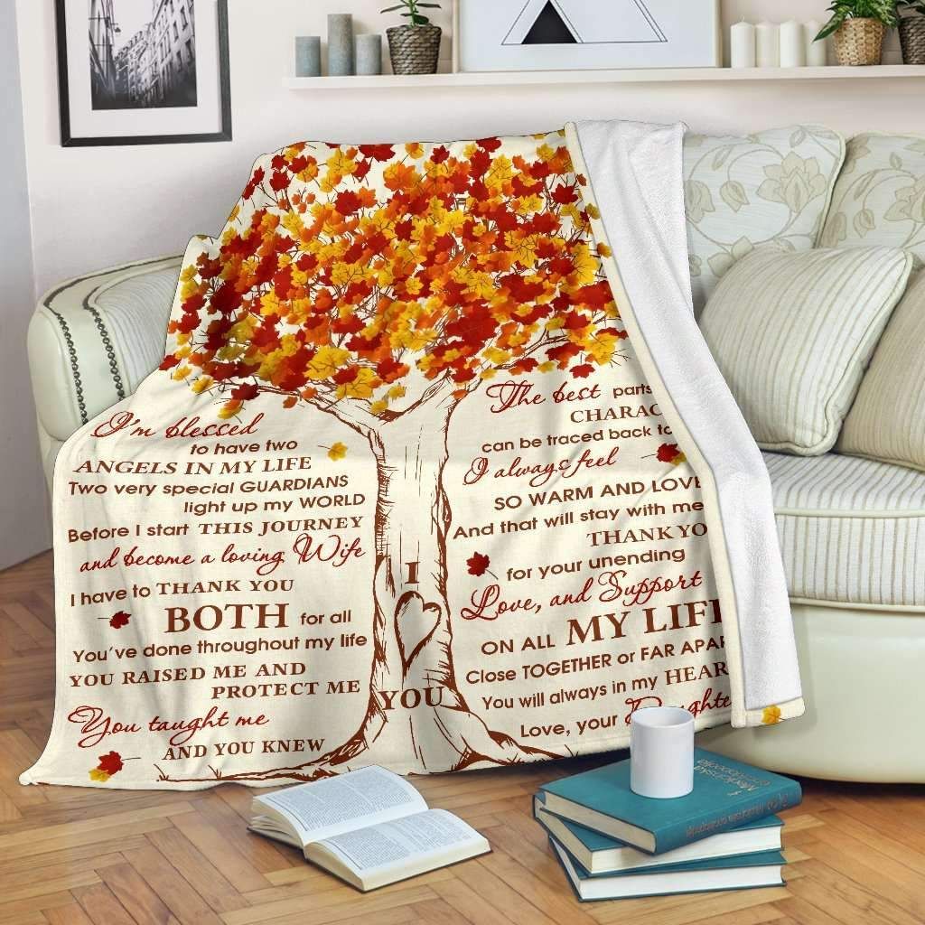 To my Dad & Mom Fleece Blanket