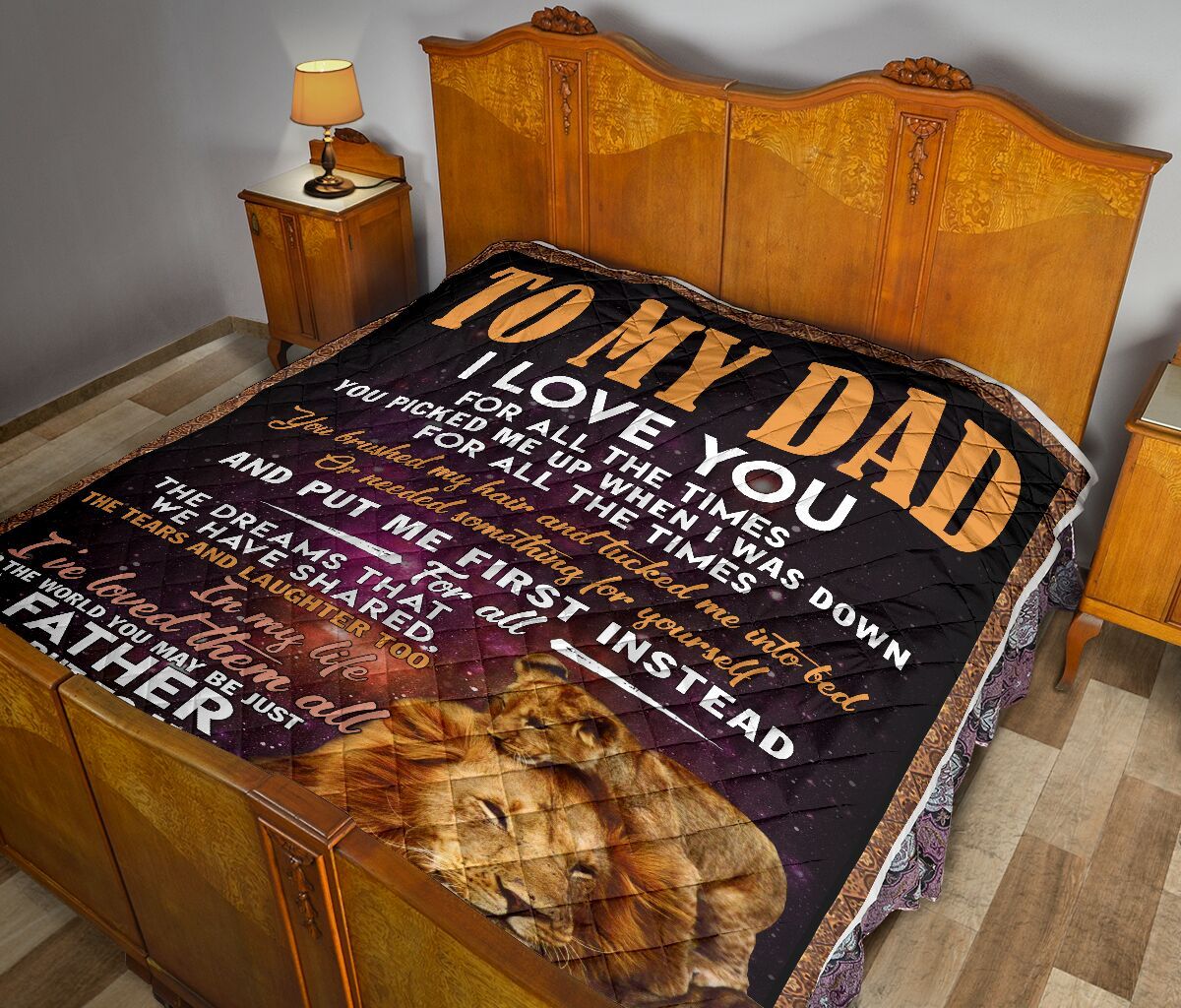 To My Dad Quilt Blanket DHC02011528DD