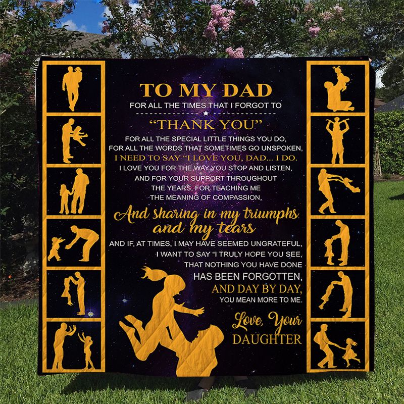 To My Dad Quilt Blanket DHC170120688TD