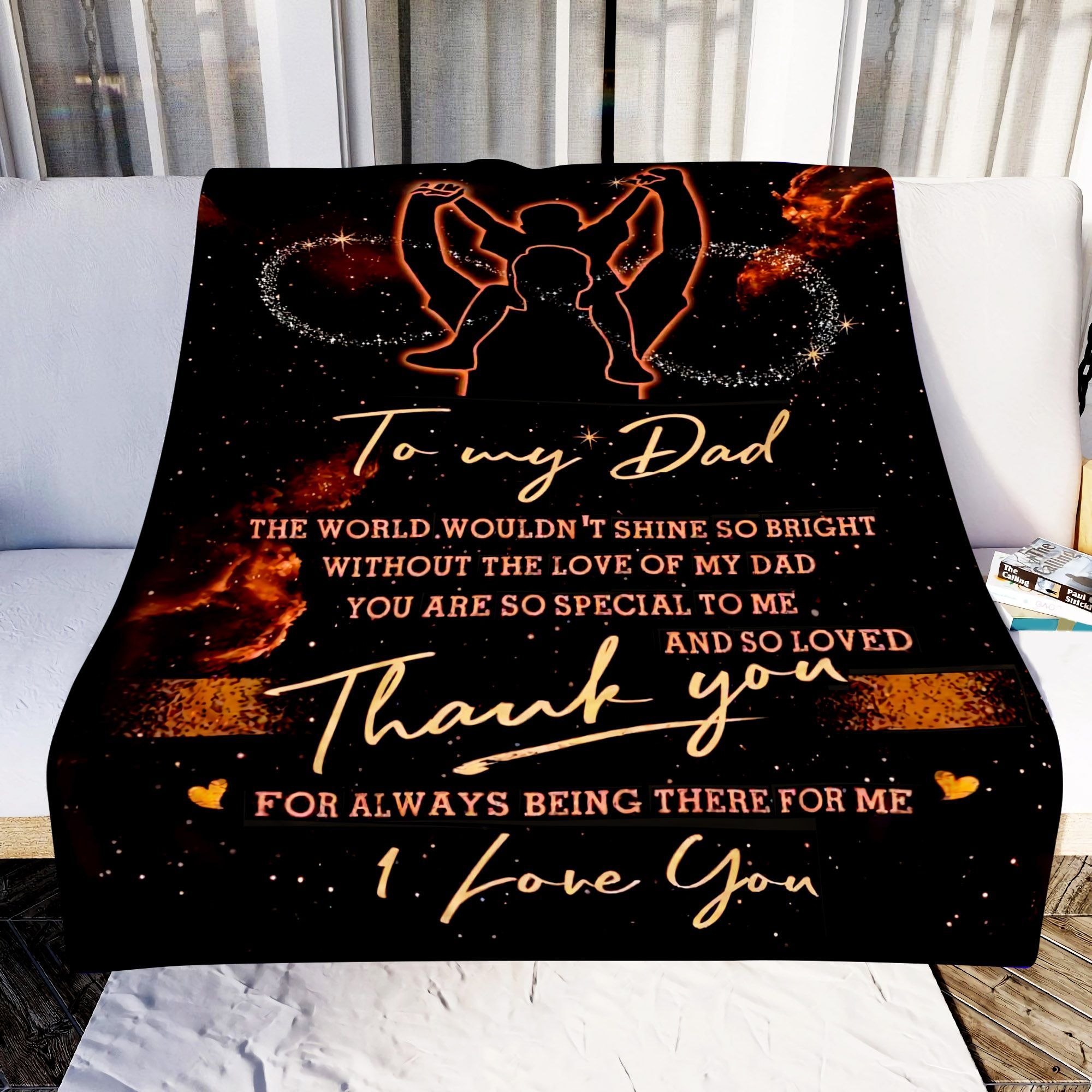 To My Dad Thank You For Always Being There For Me I Love You Sherpa Fleece Blanket