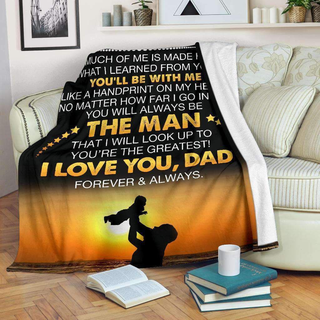 To My Dad You Will Be With Me Sherpa Fleece Blanket