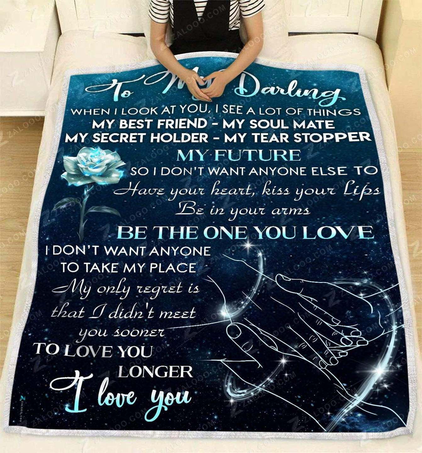 To My Darling My Future Sherpa Fleece Blanket