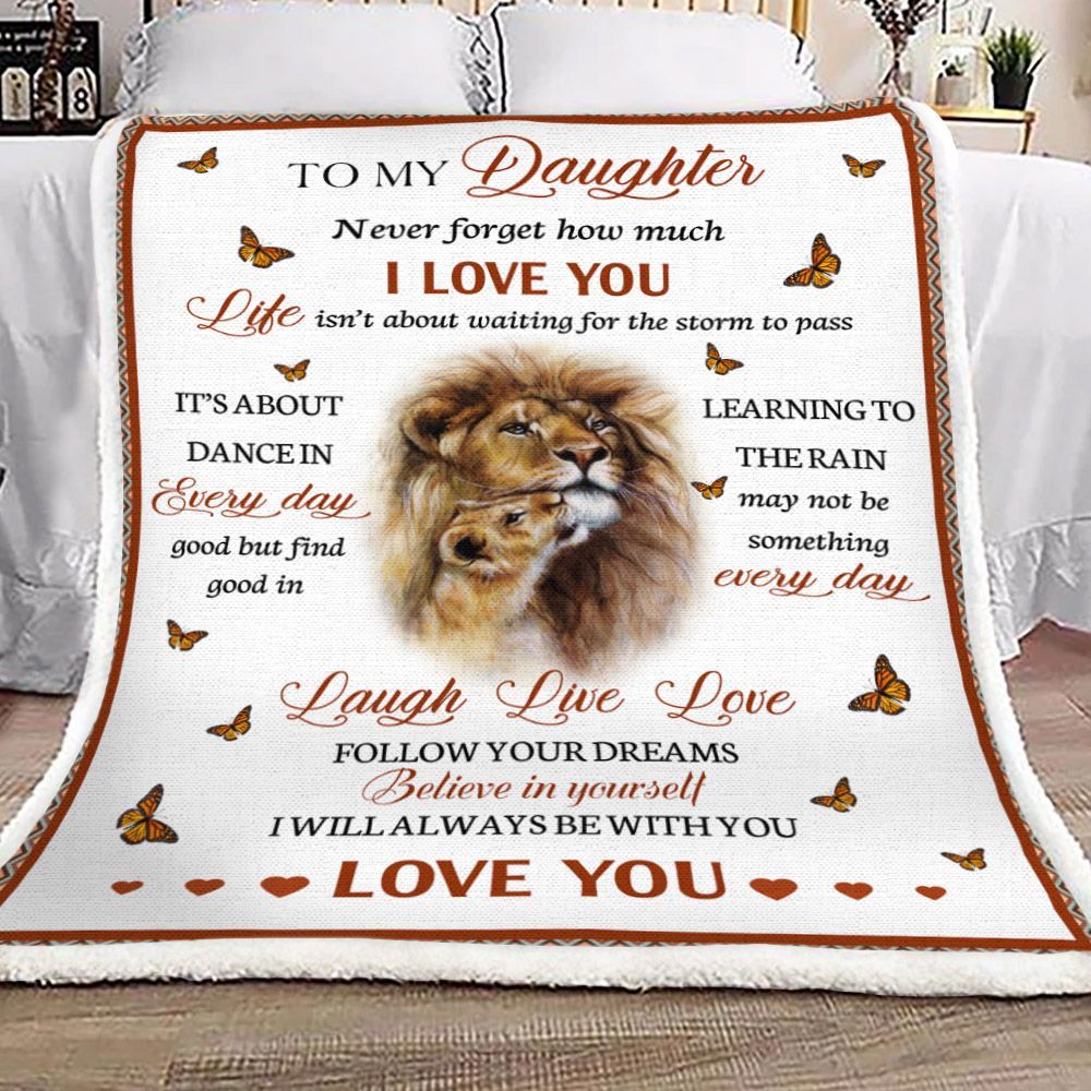 To My Daughter 1601326S Sherpa Fleece Blanket