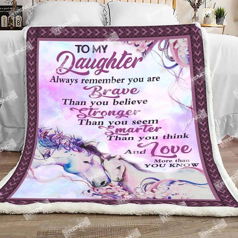 To My Daughter Sherpa Fleece Blanket