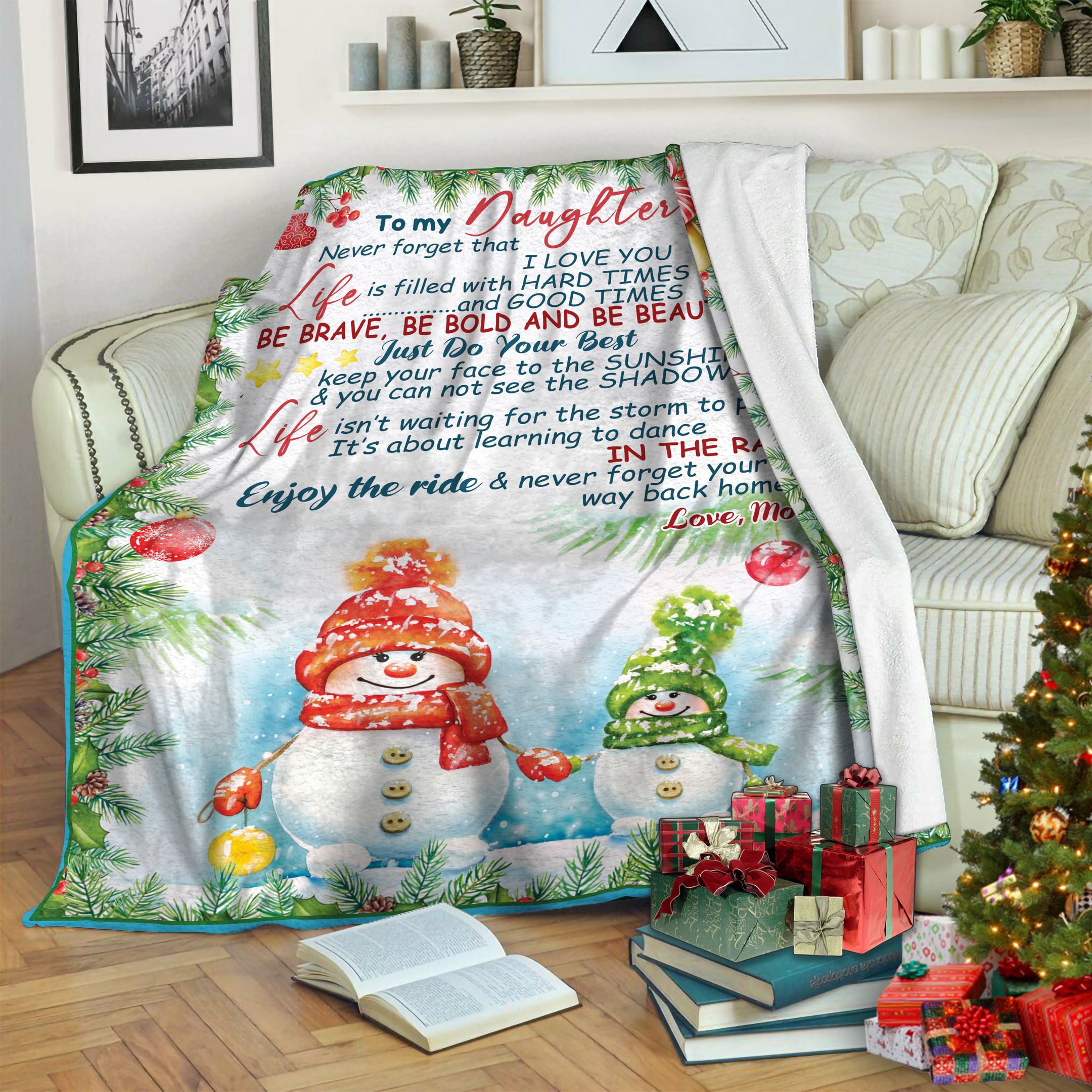 To My Daughter Fleece Blanket