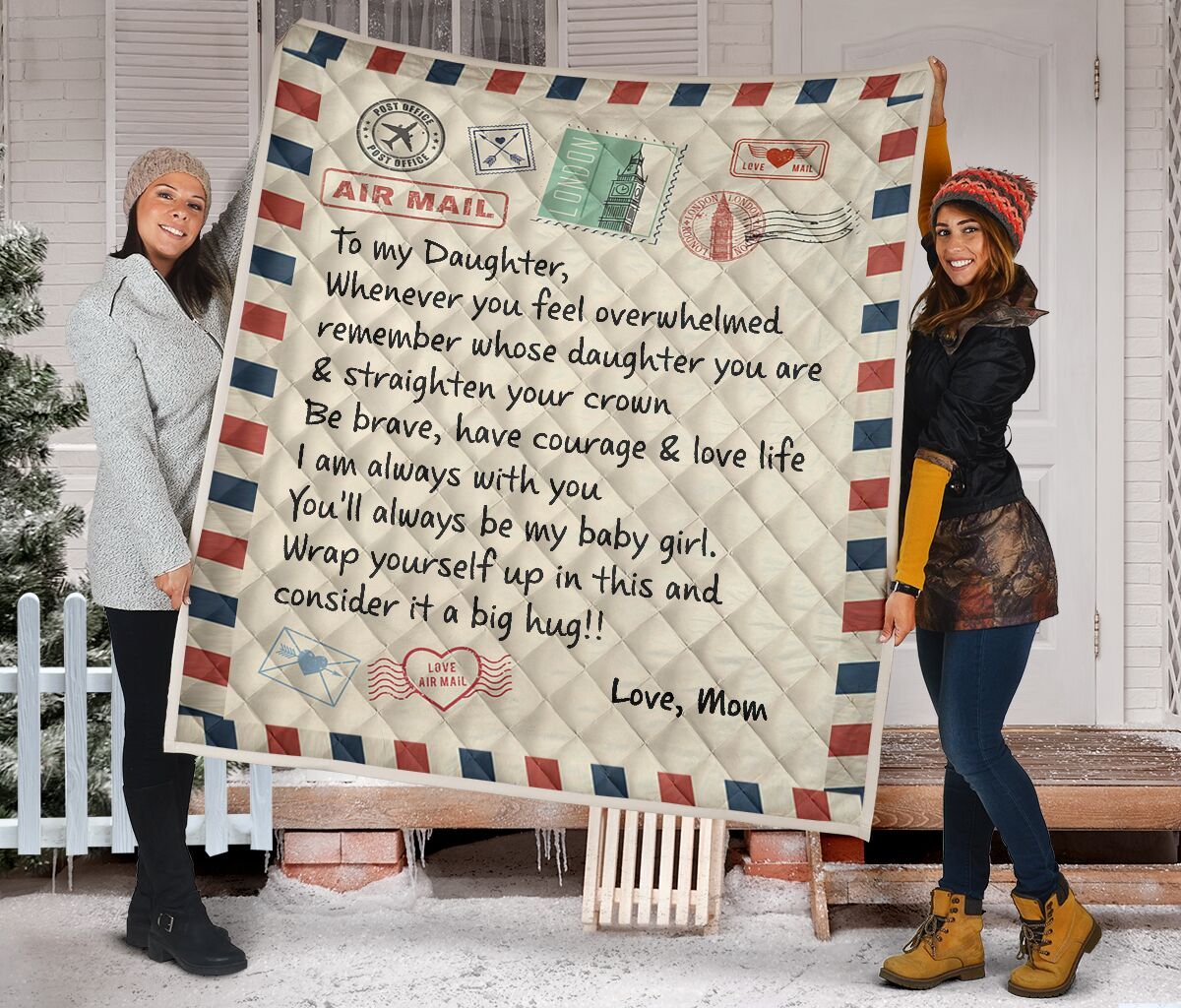 To My Daughter Air Mail MMC2410741 Quilt Blanket